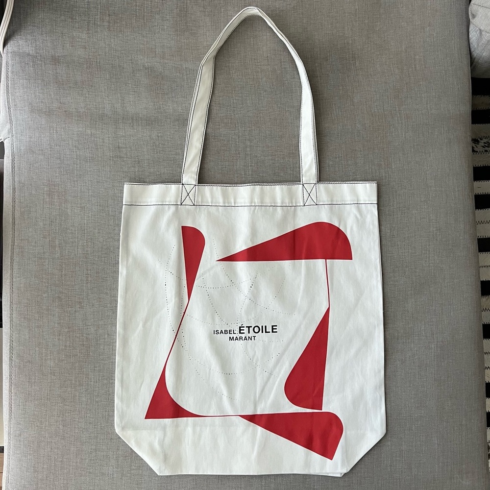 AUTH New Isabel Marant Étoile White Large canvas tote bag in Heavy Cotton